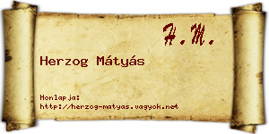 Herzog Mátyás névjegykártya